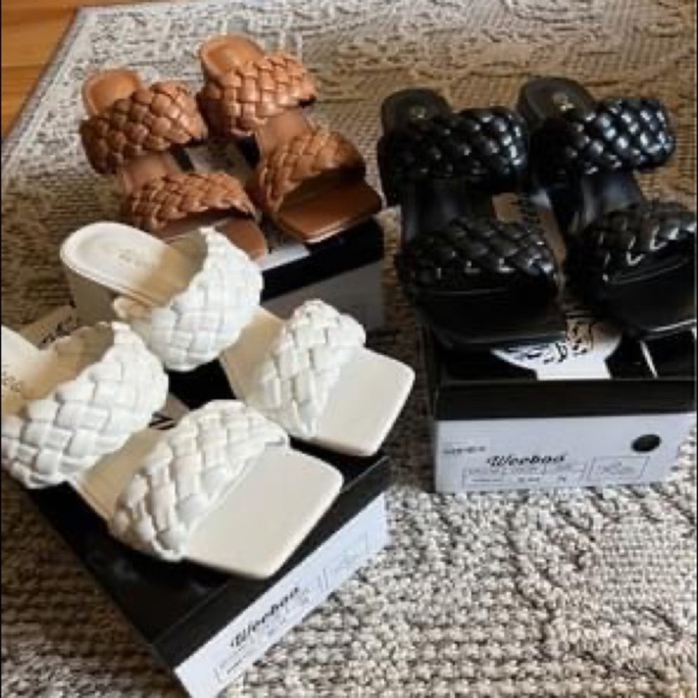Braided sandal wedges